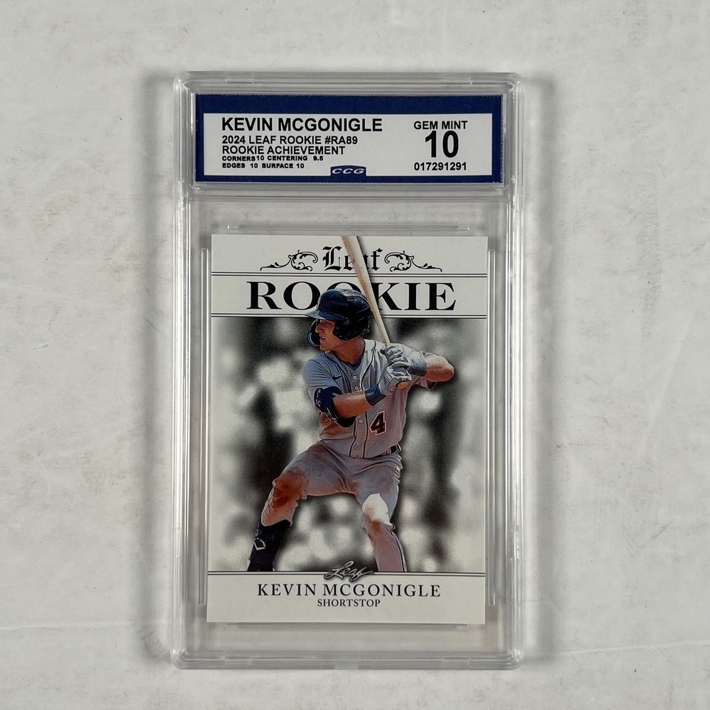 Kevin McGonigle 2024 Leaf Rookie Achievement #RA89 CCG 10 Gem Mint Tigers RC